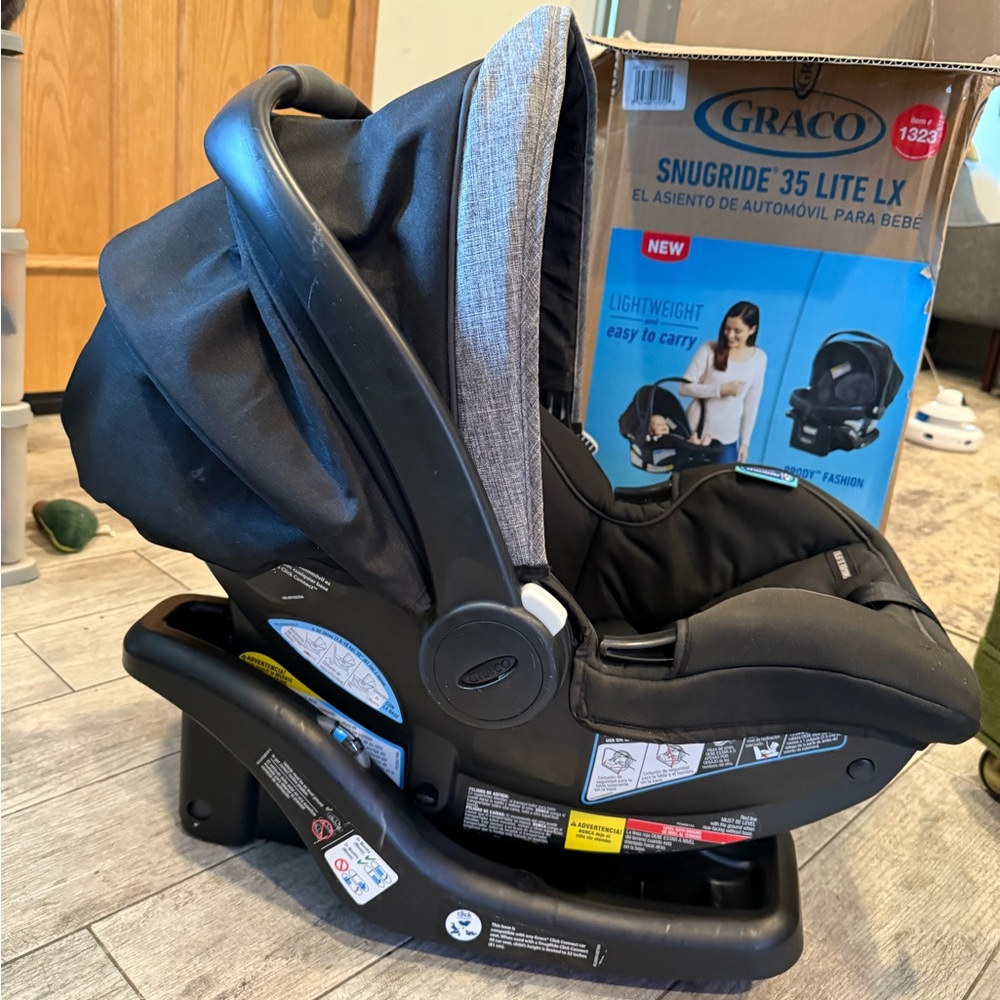 SnugRide 35 Lite LX Infant Car Seat - Black and Gray